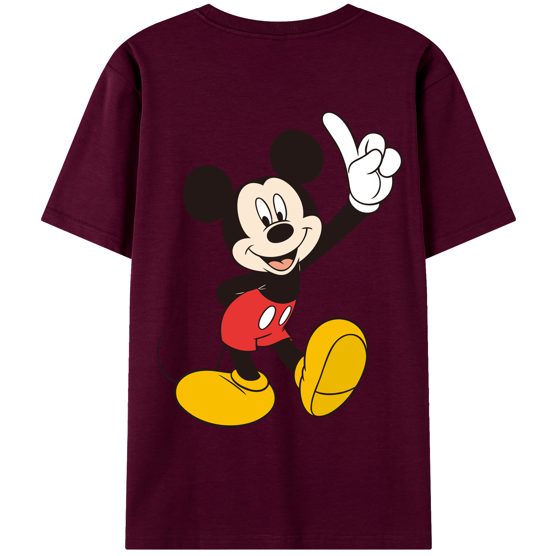 （画像用） ミッキーマウス Mickey Mouse レディース半袖Tシャツ(バックプリント)